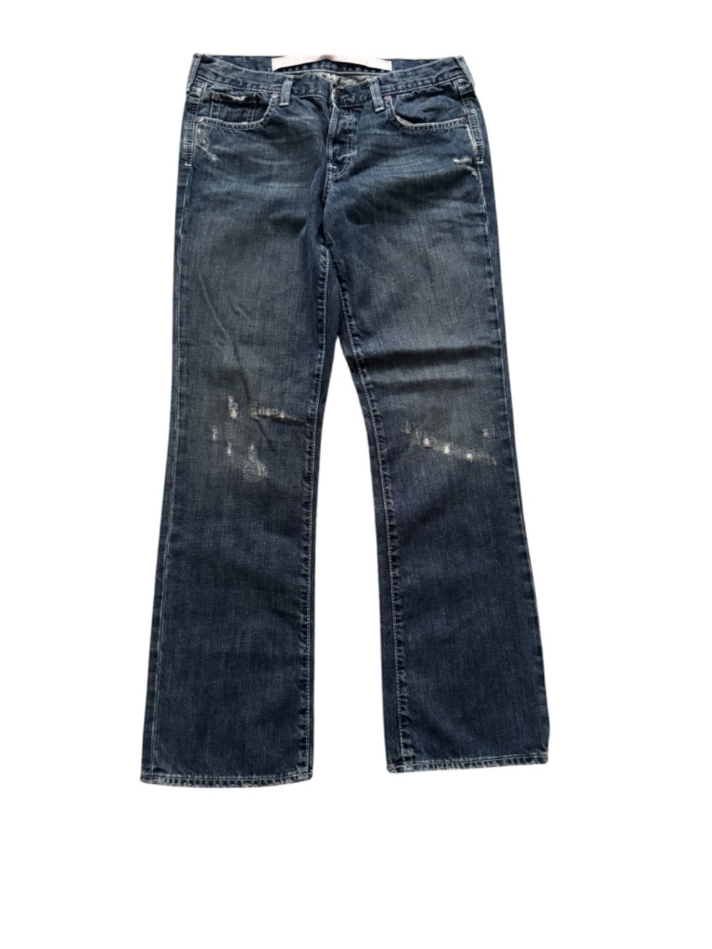 Ruehl No. 925 Women’s Bootcut Jeans Size 31x32 Distressed Dark Wash Denim